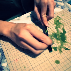 DIY漆器箸研ぎ体験会（黄緑/一生一本の箸） 5枚目の画像