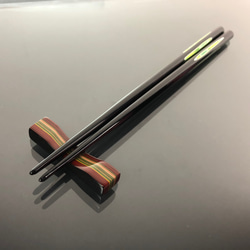 手工漆器筷子 線條 (黃綠色/一生一筷) 第3張的照片