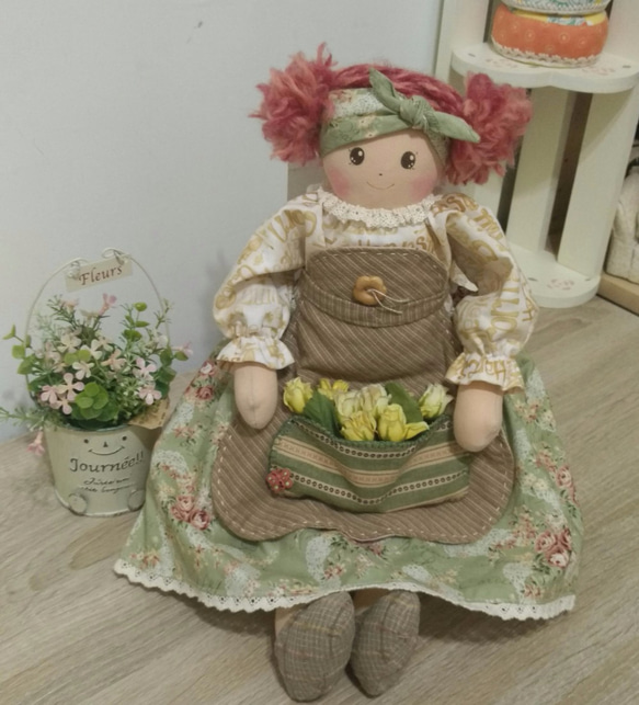 ベニさんの手作り人形 花売りの田舎娘 1枚目の画像