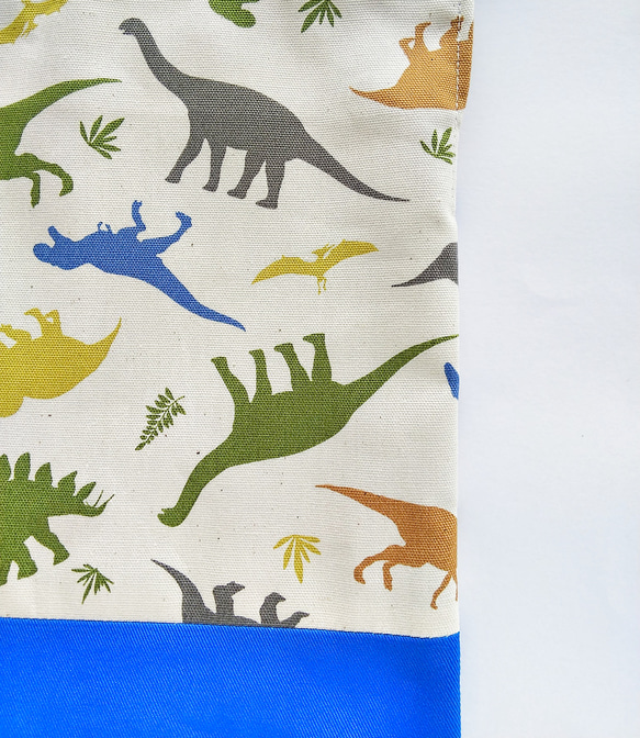 30×25　　 お着替え袋 きんちゃく   　恐竜 3枚目の画像