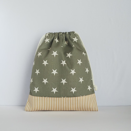 オーダー品】巾着袋給食袋コップ袋星スターストライプ