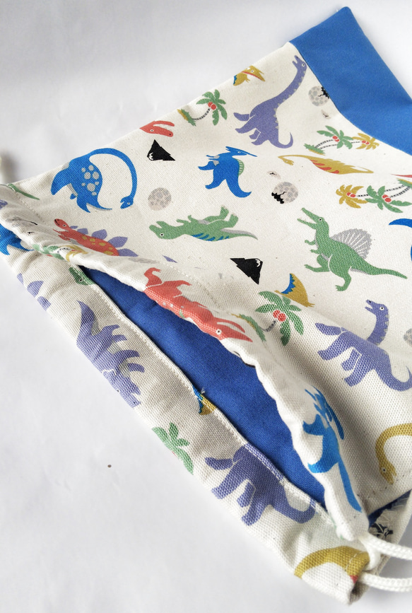 35×30 体操着袋　　お着替え袋　　恐竜　　きょうりゅう 4枚目の画像