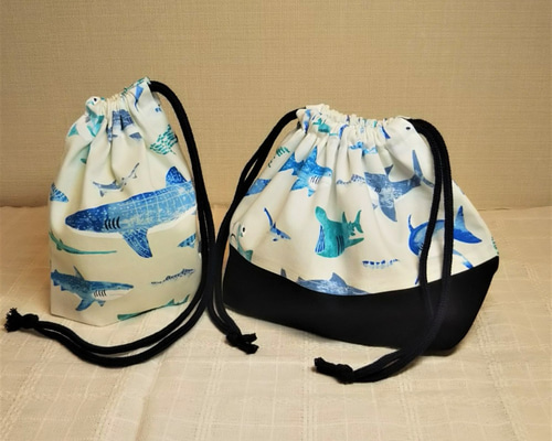 お魚柄ランチセット（お弁当袋＆コップ袋） 弁当袋 ラベンダー 通販