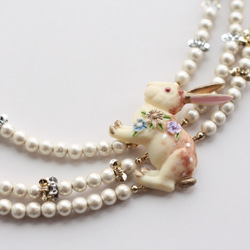 兔子和棉花珍珠項鍊三倍 第4張的照片