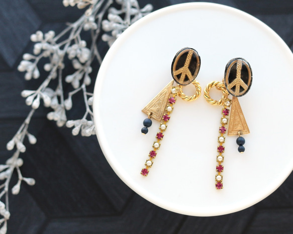 Vintage·Beads Big Earrings（Piece）*耳環支持* 第1張的照片