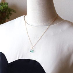 Creema Exclusive Lucky Bag！淺藍色石英耳環和項鍊飾物 第6張的照片