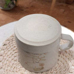 手作り陶器　マグカップ(中)イラスト可愛いコック 3枚目の画像
