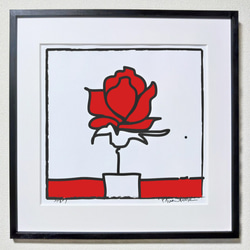 POP薔薇Ⅱ－RED・Square－L 版画 BlueStone 通販 4516217