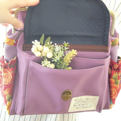 按創意顏色選擇☆3WAY緊湊型背包，附有右拉鍊和後袋Orchid x淺玫瑰色 第7張的照片