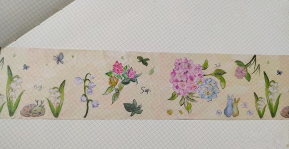 誕生花紙テープ7月〜9月：7月〜9月 4枚目の画像