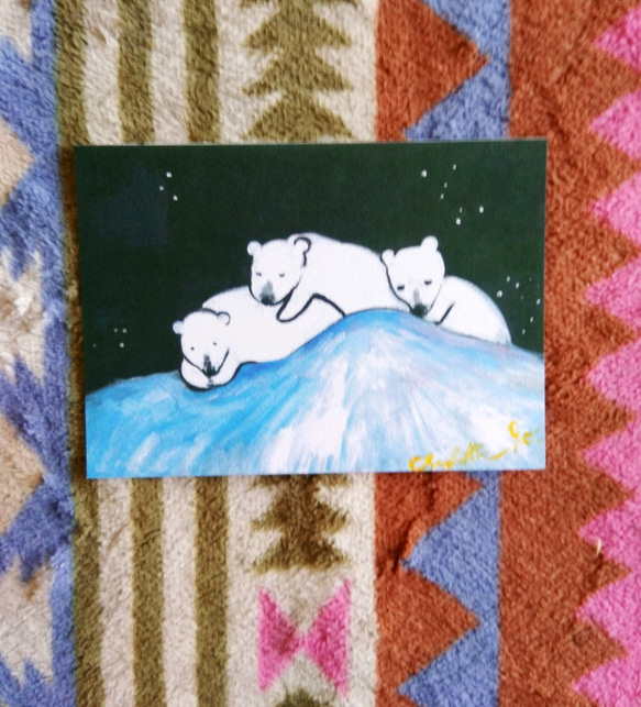 【Animal】系列-北極熊_明信片_卡片 第1張的照片