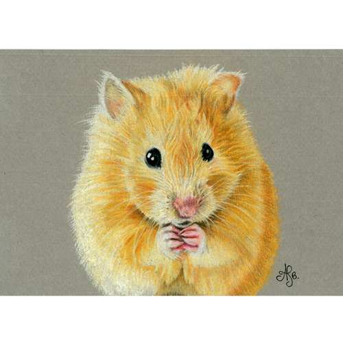 パステル画 ハムスター 絵画 Creannso 通販 4984733｜Creema