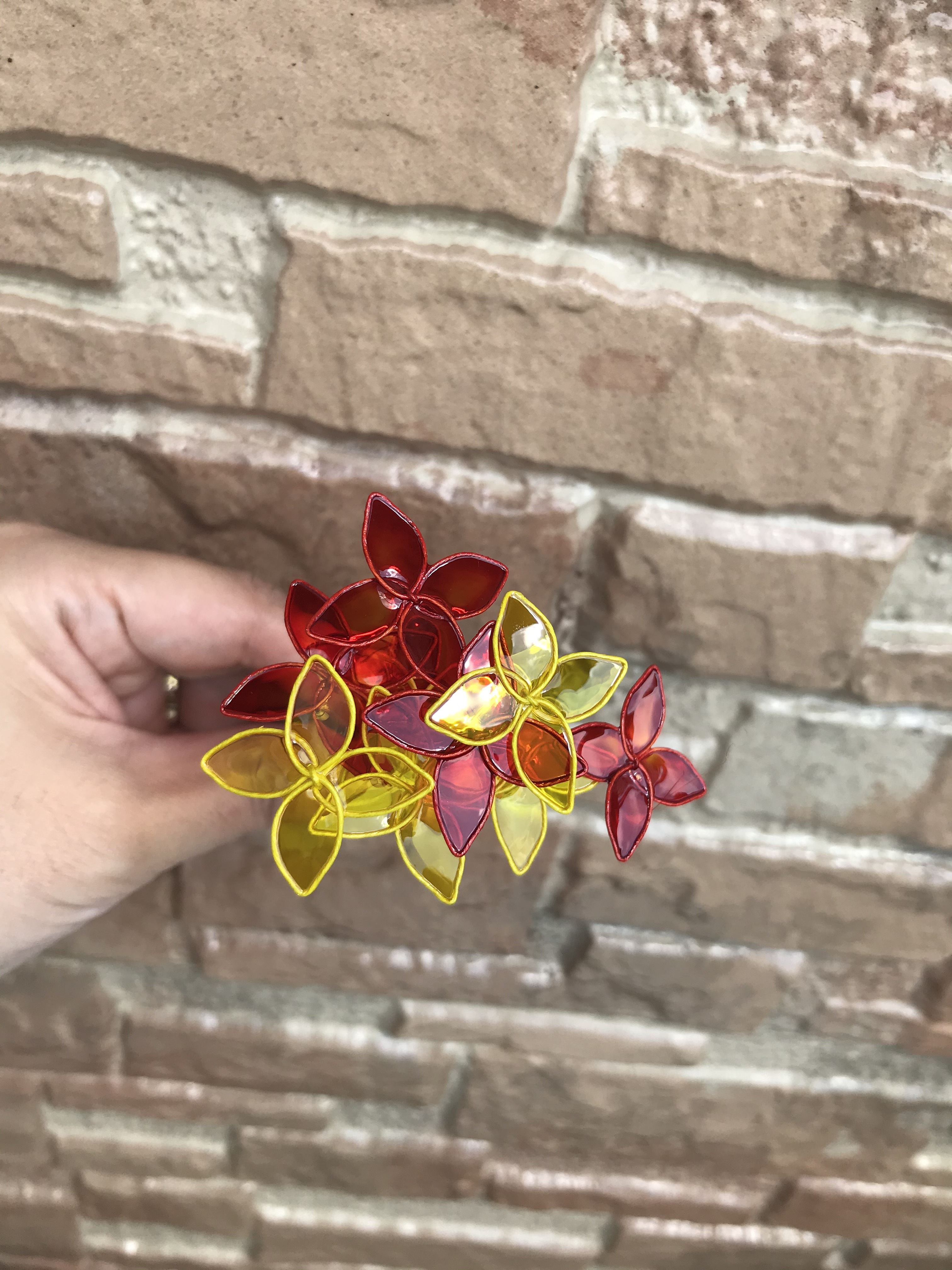 ストック　アメリカンフラワー(ディップフラワー) 593 #ディップフラワー 創作造花その11（ストック風）を作ってみ
