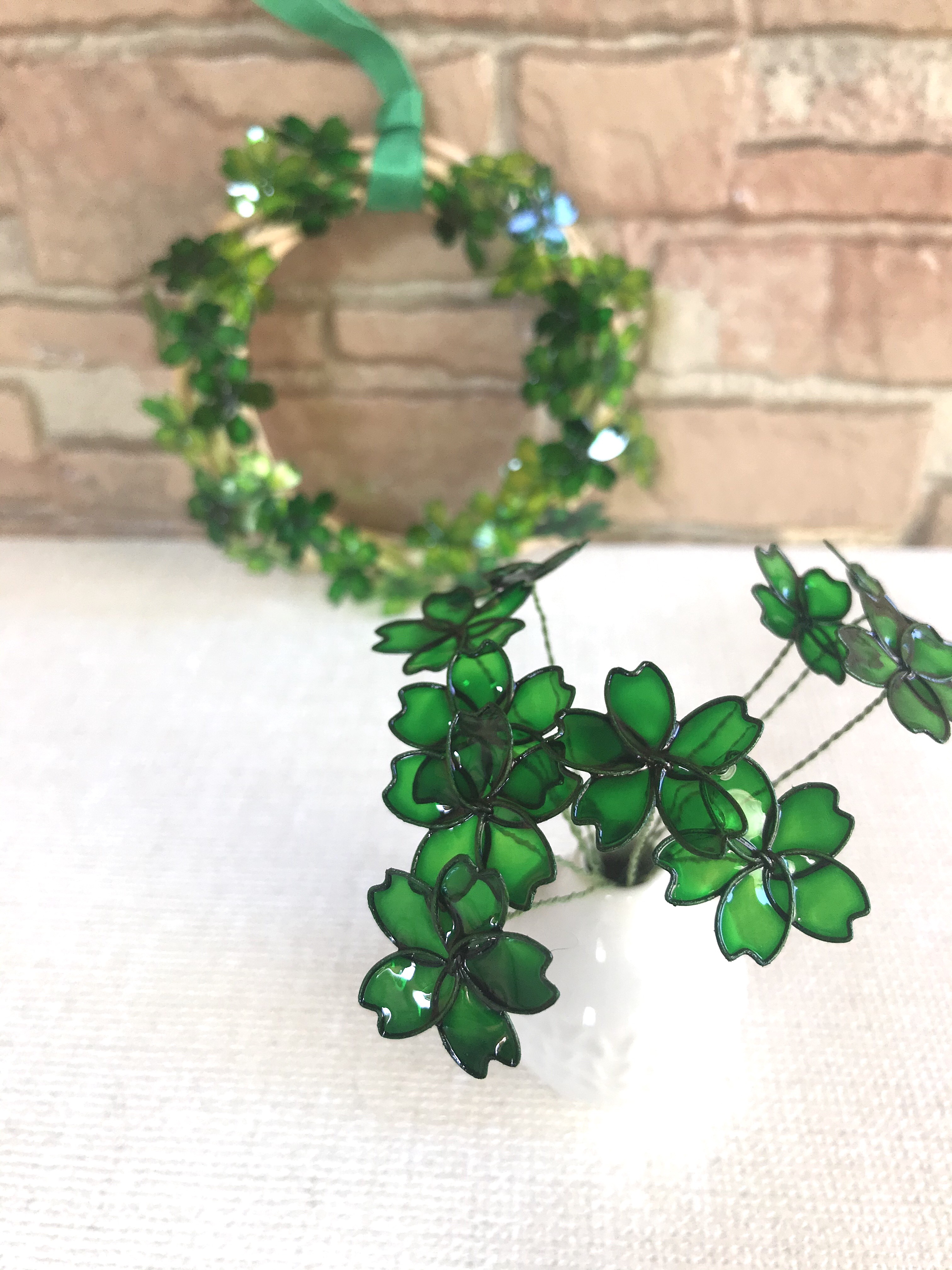 5つ葉のクローバーリースセット【受注制作】☆ リース ゆきねえ 通販  