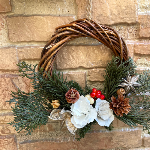 ⌘ クリスマスリース ⌘ 森のクリスマスリース 森のクリスマスリース リース viento 通販 19741893｜Creema(クリーマ)