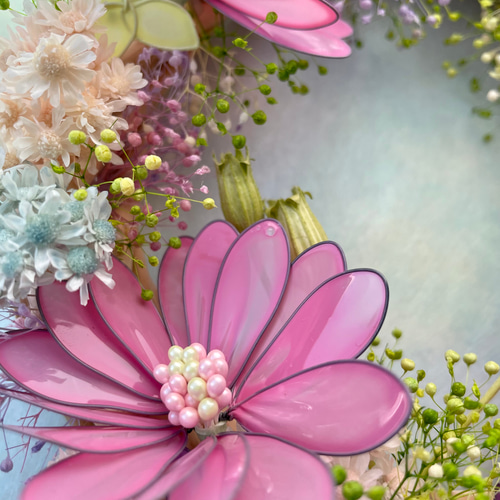 ほんわり大人かわいい フラワーリース2 アメリカンフラワー