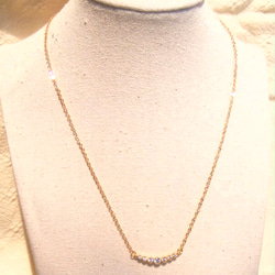 40㎝ Gold zirconia necklace…16KGP & 18KGP… 4枚目の画像