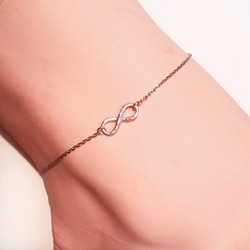 16KGP 【silver】Infinity charm anklet 1枚目の画像