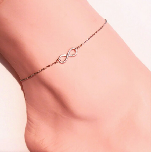 16KGP 【silver】Infinity charm anklet 3枚目の画像