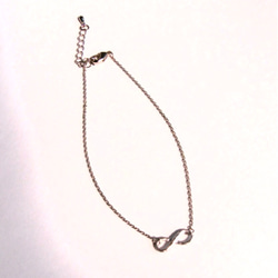 16KGP 【silver】Infinity charm anklet 4枚目の画像