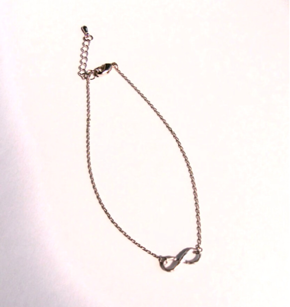16KGP 【silver】Infinity charm anklet 4枚目の画像
