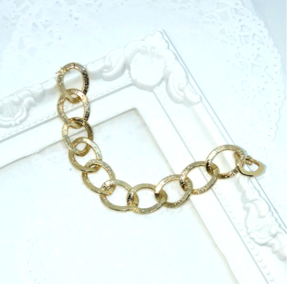 選べるｻｲｽﾞ♡Gold chain bracelet…金属ｱﾚﾙｷﾞｰ対応… 2枚目の画像