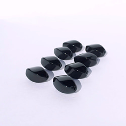 14mm*7mm Twisted Black Onyx Agate Beads｜small size｜天然石 瑪瑙 3枚目の画像