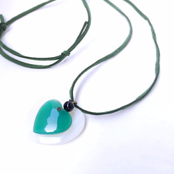 A complete heart- happiness LOVE｜Green Gemstone Necklace 2枚目の画像