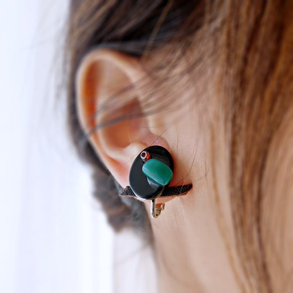 Limited Handmade Summer Bird Stud Earrings x SWISS MADE 2枚目の画像