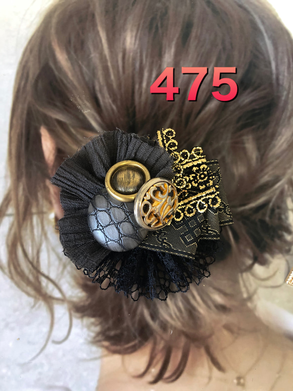 再…販！No.475 クラシカル エレガントな ポニーフック ヘアクリップ ブローチ ピン ハットピン 1枚目の画像