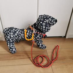 パラコードダブルリード 多頭用リード パステルレインボー No.0175