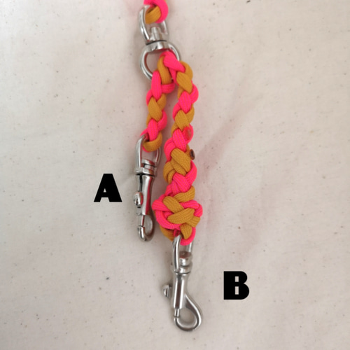 【専用】パラコードダブルリード 送料無料】【受注製作】パラコードのダブルリード リード・首輪