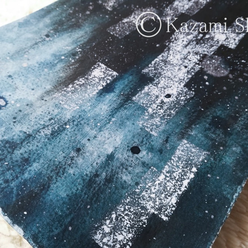 原画 残響 青 額付き 残像 』アート （原画）額なし 絵画 wind box ~ kazami 通販 6898839