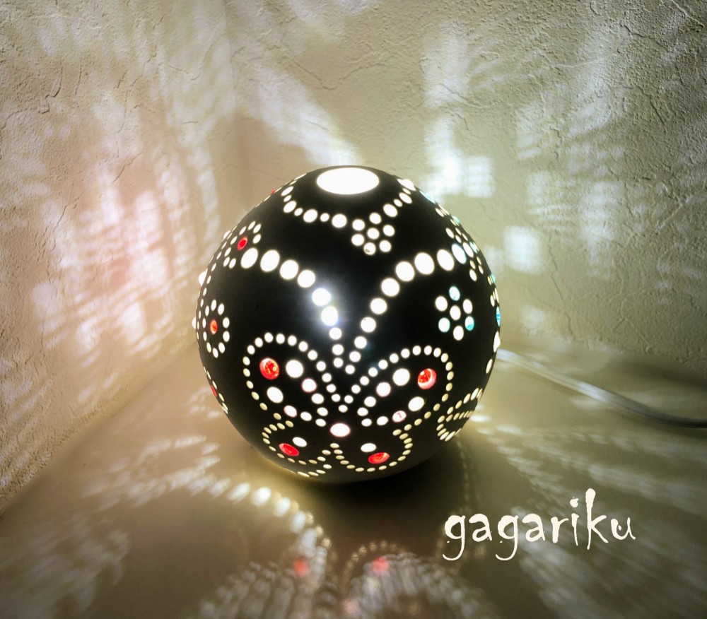 陶器のランプシェード（ちょう） スタンドライト・テーブルランプ