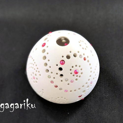 陶器のランプシェード (PINK宇宙) スタンドライト・テーブルランプ