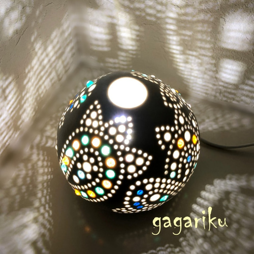 陶器のランプシェード (ペイズリー) スタンドライト・テーブルランプ