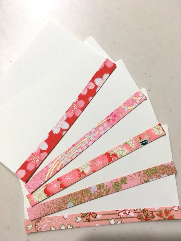 和紙のミニレターセット(桜) 2枚目の画像