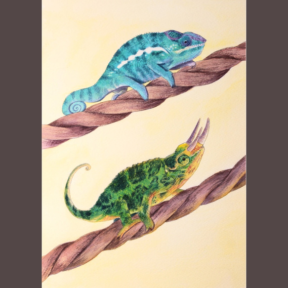 【A4/2匹】ペットのリアルな似顔絵オーダー【犬・猫・鳥…どんな動物でも】※割引・名入れ可 4枚目の画像
