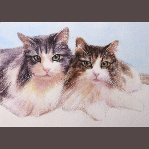 ✴️特別価格【原画】『夢幻界侵入者』（猫　犬　動物　絵画　パステル画　風景画） ✴️特別価格【原画】『夢幻界侵入者』（猫 犬 動物 絵画 パステル画