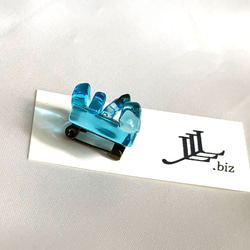 《リゾートサーフ》ガラスのミニブローチ 4枚目の画像