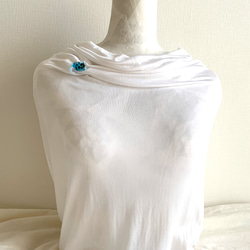 《リゾートサーフ》ガラスのミニブローチ 6枚目の画像