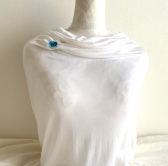 《リゾートサーフ》ガラスのミニブローチ 6枚目の画像