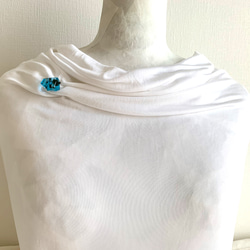 《リゾートサーフ》ガラスのミニブローチ 8枚目の画像