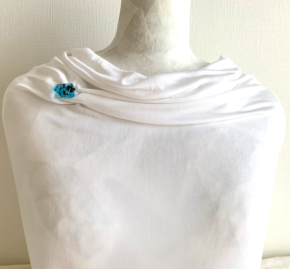 《リゾートサーフ》ガラスのミニブローチ 8枚目の画像