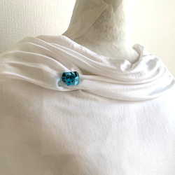 《リゾートサーフ》ガラスのミニブローチ 9枚目の画像