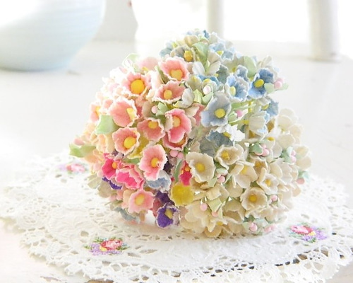 手作りの忘れな草の花のカーペット/ブーケ 手作りの忘れな草の花のカーペット/ブーケ