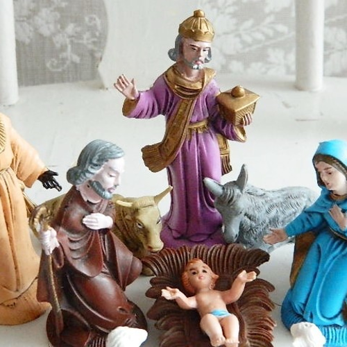 キリスト降誕シーン フィギュリン 10個 置物 オブジェ