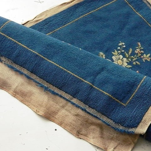 ヴィンテージのニードルポイントパネル 刺繍布 手刺繍