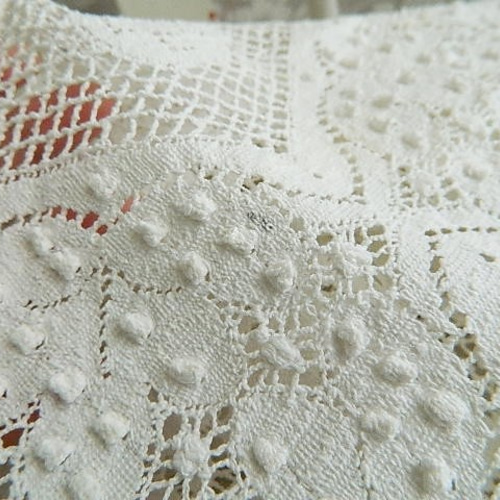 Vintage　ノッティンガムレース　イングランド　テーブルクロス 英国ノッティンガムレースのヴィンテージテーブルクロス レース