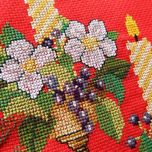 スウェーデンヴィンテージのクリスマステーブルランナー2枚 北欧の